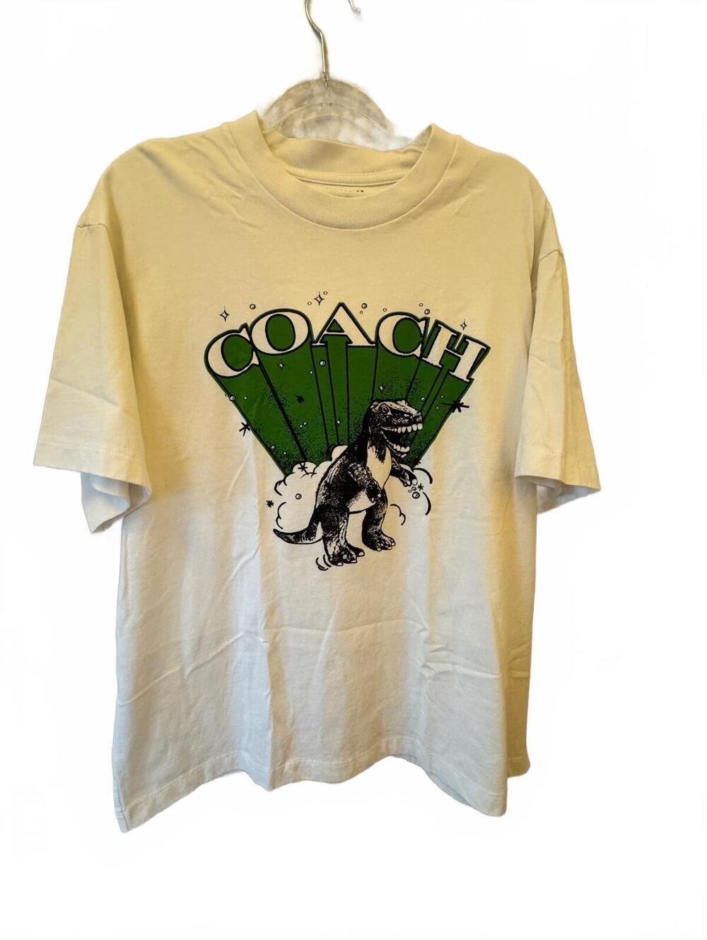 Coach Graphic REXY Dinosaur Print T-Shirt Small